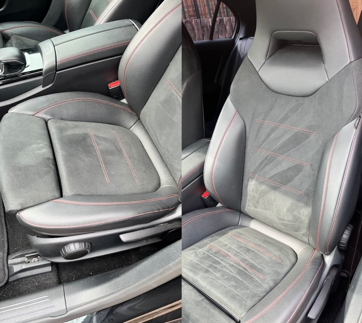 Before and after — seats and upholstery