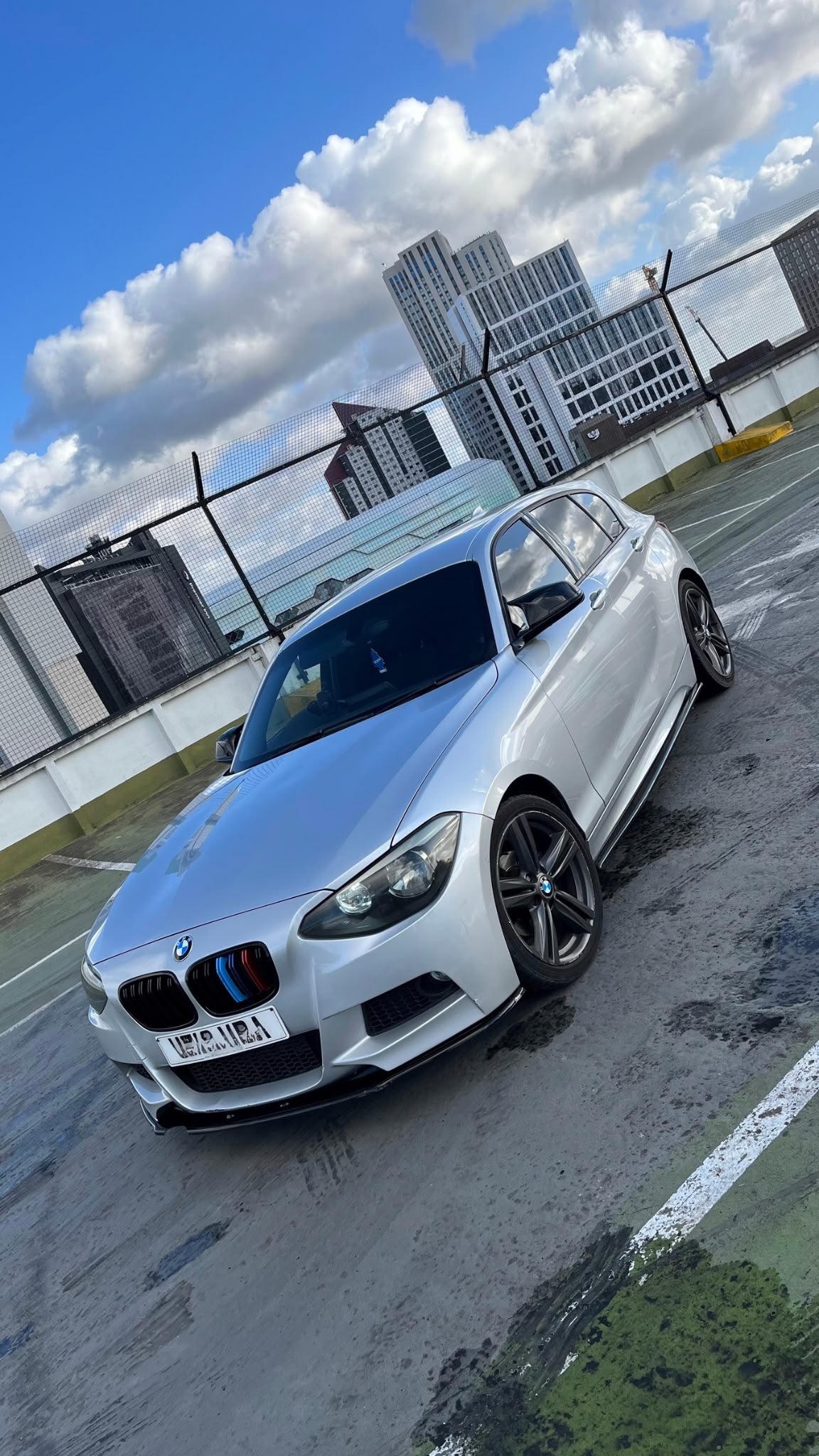 Silver BMW after detail